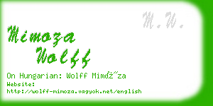 mimoza wolff business card